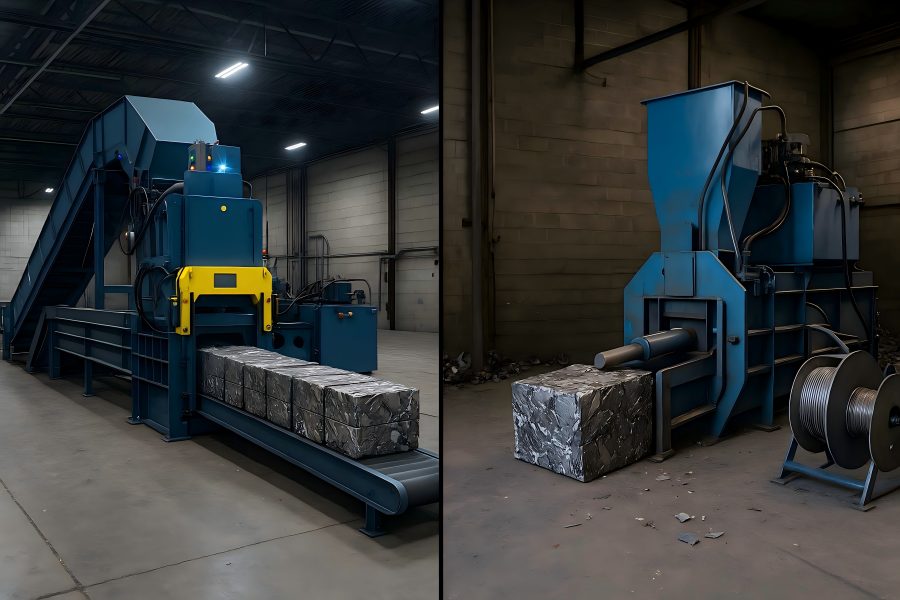 Fully Automatic and Semi-Automatic Scrap Metal Balers