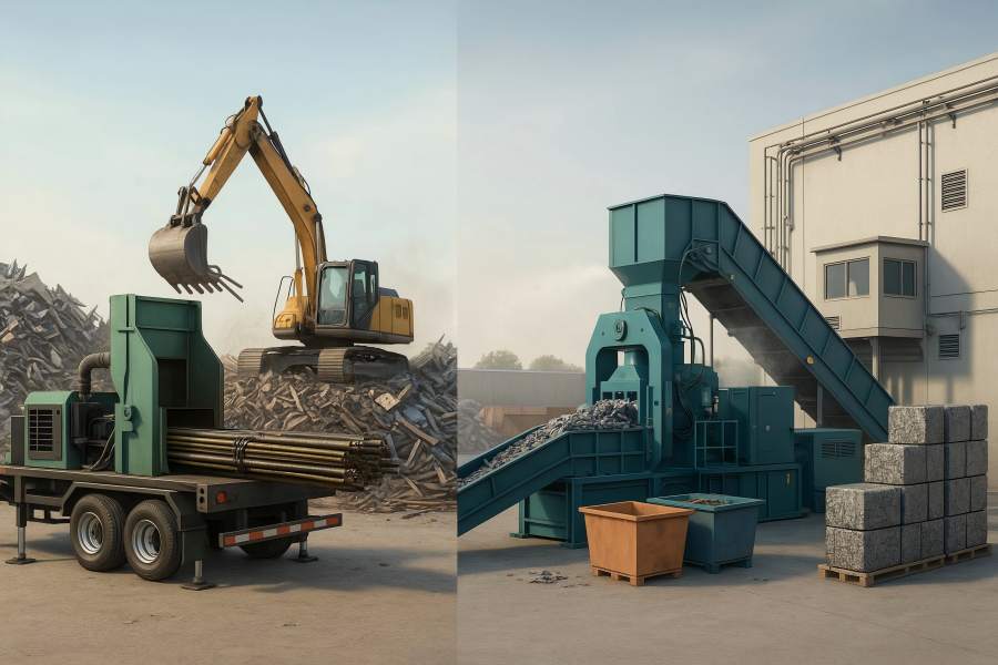 Mobile Metal Balers vs. Stationary Metal Balers